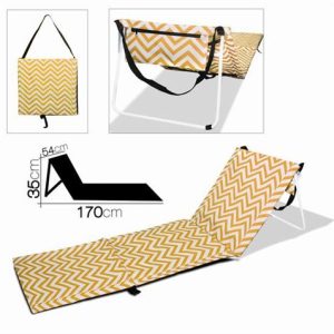 COLCHONETA ABATIBLE ZIGZAG AMARILLA 170X54X35CM 24211