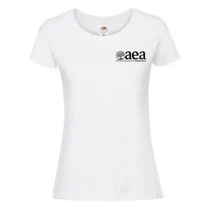 Camiseta Algodón AEA Blanco “trabajando por amor al árbol” (Mujer)