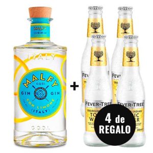 Pack Malfy Gin Limone + 4 Fever Tree Indian Tonic Water Gratis