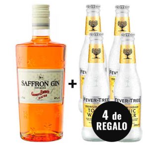 Pack Gin Saffron + 4 Fever Tree Indian Tonic Water Gratis