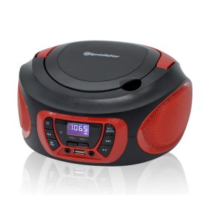 RADIO PORATIL CD MP3 Y USB ROJO ROADSTAR CDR365Y/R