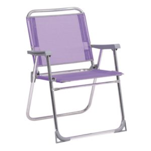 SILLA DE PLAYA PLEGABLE ALUMINIO LILA 58X57X78CM ENEIDE 558024