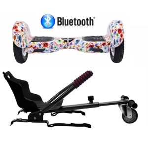 Hoverboard con Silla 10 Pulgadas Skull Blanco