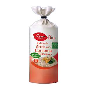Tortitas de Arroz con Cúrcuma y Pimienta, El Granero