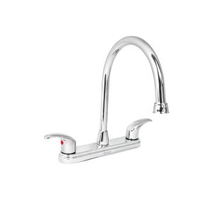 Mezcladora fregadero 8″ cromo, cuello largo, palanca, AQUA