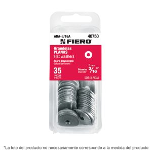 Blíster con 25 arandelas planas de 5/16″, Fiero