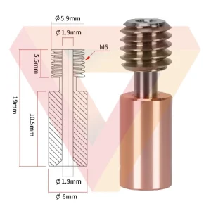 Barrel Bimetalico Heat Break All Metal 19mm