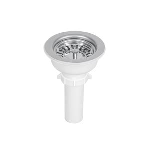 Contracanasta 3-1/2″ inox, instalafácil, tubo plástico,Foset