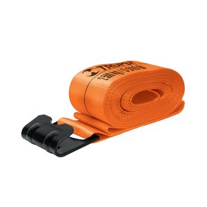 Banda de 4″ x 9 m con gancho plano para malacate, Truper