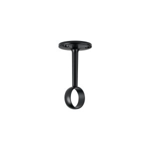 Soporte negro para tubo redondo de closet, HERMEX